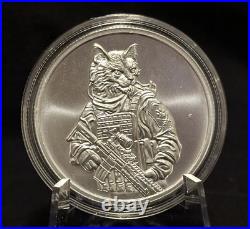 3 Cat Series 1 Troy Ounce. 999 Fine Silver Rounds From Intaglio Mint