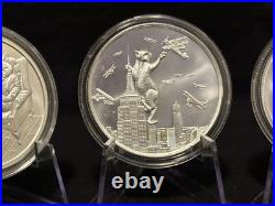 3 Cat Series 1 Troy Ounce. 999 Fine Silver Rounds From Intaglio Mint