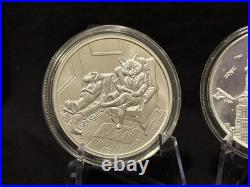 3 Cat Series 1 Troy Ounce. 999 Fine Silver Rounds From Intaglio Mint