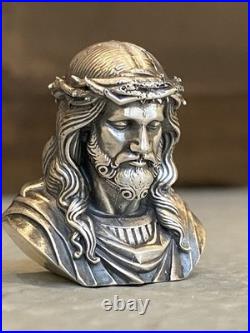 3 Oz. 999 Fine Silver Jesus Bust Hand Poured Round Bullion Coin