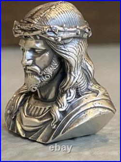 3 Oz. 999 Fine Silver Jesus Bust Hand Poured Round Bullion Coin