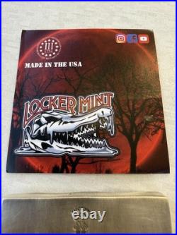 3 Oz. 999 Fine Silver Locker Mint DTOM Shaped Thick Art Bar USA