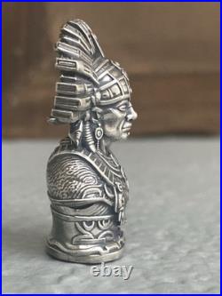 3 Oz. 999 Fine Silver Mayan Warrior Bust Hand Poured Round Bullion Coin