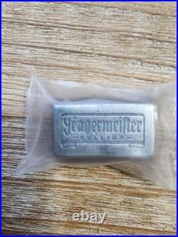 3 Oz Poured Yeagermeister. 999 Fine Silver Sealed