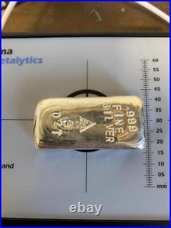 3 Troy Ounces. 999 Fine Silver Bar From Silver Cell Tested For Purity