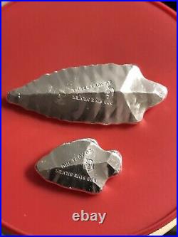 3 oz & 1 oz 999 fine Silver Bullion Indian Arrowhead Bar