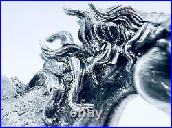 3 oz Hand Poured Silver. 999+ Fine Mustang Horse Cast Ingot Art Bullion Statue