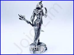 3 oz Hand Poured Silver Bar. 999+ Fine Egyptian Goddess Cast Art Bullion Statue