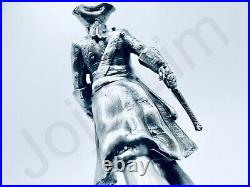 3 oz Hand Poured Silver Bar. 999+ Fine Pirate 3D Cast Art Bullion Ingot Statue