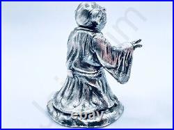 3 oz Hand Poured Silver Bar 999 Fine Wise Yoda Cast Bullion Ingot Art Statue