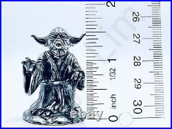 3 oz Hand Poured Silver Bar. 999+ Fine Wise Yoda Star Wars by The Gold Spartan