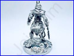 3 oz Hand Poured Silver Bar Pure. 999+ Fine Statue Anubis Warrior Cast Bullion