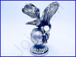 3 oz Hand Poured Silver United States Marines Logo 999 Fine Cast Ingot Bullion