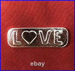3 oz Yeager's Poured Silver 999+ Fine silver bullion Bar LOVE