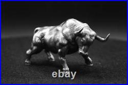 3oz Limited Edition Angry Bull Hand-Poured Pure Silver. 999 Fine Silver