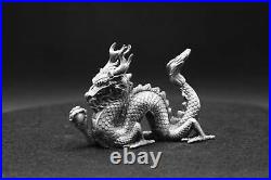 3oz Limited Edition Good Luck Dragon Hand Poured Silver. 999 Fine Silver Statue