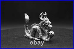 3oz Limited Edition Good Luck Dragon Hand Poured Silver. 999 Fine Silver Statue