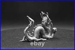 3oz Limited Edition Good Luck Dragon Hand Poured Silver. 999 Fine Silver Statue