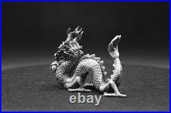 3oz Limited Edition Good Luck Dragon Hand Poured Silver. 999 Fine Silver Statue