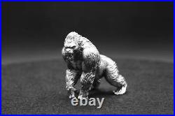 3oz Limited Edition Gorilla Hand-Poured Pure Silver. 999 Fine Silver