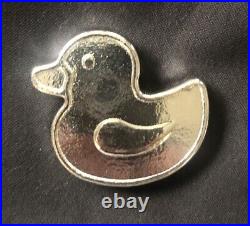3oz YPS Ducky 999+ fine silver bullion bar Yeager's Poured Silver