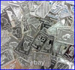 40 Fine Pure Silver Bars Assorted Designs