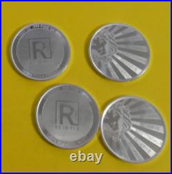 4 2020 Silver Trade Unit Bullion Rounds 1 Oz Each. 999 Fine Scottsdale Mint BU