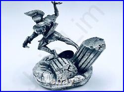 4.3 oz Hand Poured Silver Bar. 999 Fine Statue Spartan Attack by Gold Spartan
