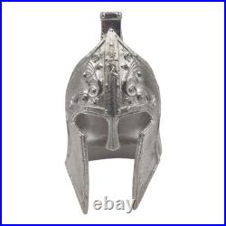 4.4 oz Silver Spartan Helmet Statue. 950.999 Fine Bullion Art 3 Hand Poured