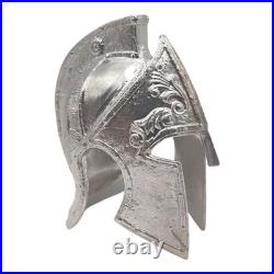 4.4 oz Silver Spartan Helmet Statue. 950.999 Fine Bullion Art 3 Hand Poured