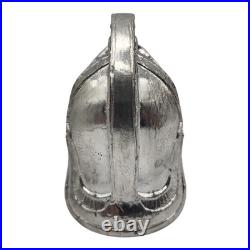 4.4 oz Silver Spartan Helmet Statue. 950.999 Fine Bullion Art 3 Hand Poured