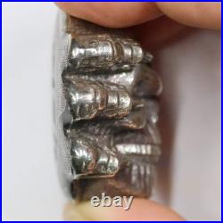 4.5 oz. 999 Fine Silver Antiqued Skull by Pit Bullion