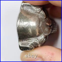 4.5 oz. 999 Fine Silver Antiqued Skull by Pit Bullion