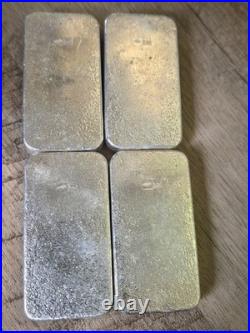 (4) 5 oz Italpreziosi Italian Silver Cast Bars. 999 Fine Total 20 Ozs
