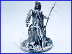 4.6 oz Hand Poured Silver Bar Spartan Warrior 999 Fine Cast Bullion Art Statue