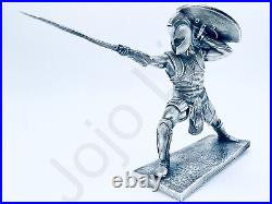 4.8 oz Hand Poured Silver Bar Achilles Statue. 999+ Fine Cast Art 3D Bullion