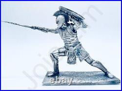 4.8 oz Hand Poured Silver Bar Achilles Statue. 999+ Fine Cast Art 3D Bullion