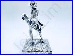 4.9 oz Hand Poured Silver Bar 999+ Fine Marilyn Monroe Cast Bullion Art Statue