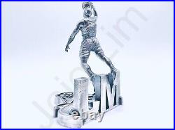 4.9 oz Hand Poured Silver Bar. 999+ Fine Michael Jordan Cast Bullion Ingot Art