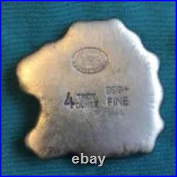 4 oz Antiqued Dragon 999+ Fine Silver Bullion Bar Yeager's Poured Silver YPS