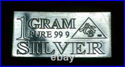 50 (FIFTY) ACB 99.9 Silver 1 Gram Bullion PURE Ag Bars 9.99 Fine. INVEST
