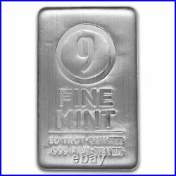 50 oz Cast-Poured Silver Bar 9Fine Mint-Pre-Sale