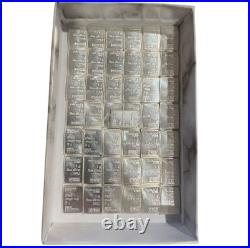 50x Valcambi Suisse 1g. 999 Fine Silver Bars 50g Total, Unsealed Lot