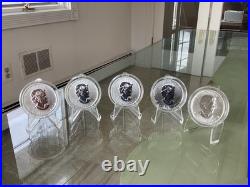 5 1 oz. 9999 FINE SILVER COIN BULLION = 5oz Total for Stackers