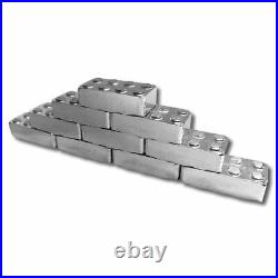 5 1 oz. 999 Fine Silver Building Block Bars Connect Multiple Blocks Together