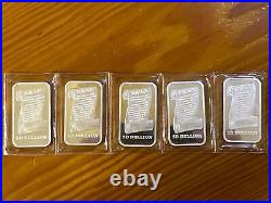5 1ozt Silver Proclaim Liberty Bell We the People SD Bullion BARS. 999 Fine