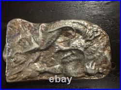 5.2 Ozt Fine Silver Bullion Dragon Hand Poured and toned By Phrygian Mint