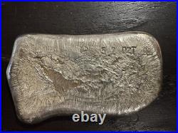 5.2 Ozt Fine Silver Bullion Dragon Hand Poured and toned By Phrygian Mint