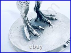5.2 oz Hand Poured Silver Bar. 999 Fine Rex T-Rex Dinosaur 3D Cast Art Bullion