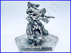 5.7 oz Hand Poured Silver Bar. 999 Fine 3D Statue War Machine Marvel Bullion